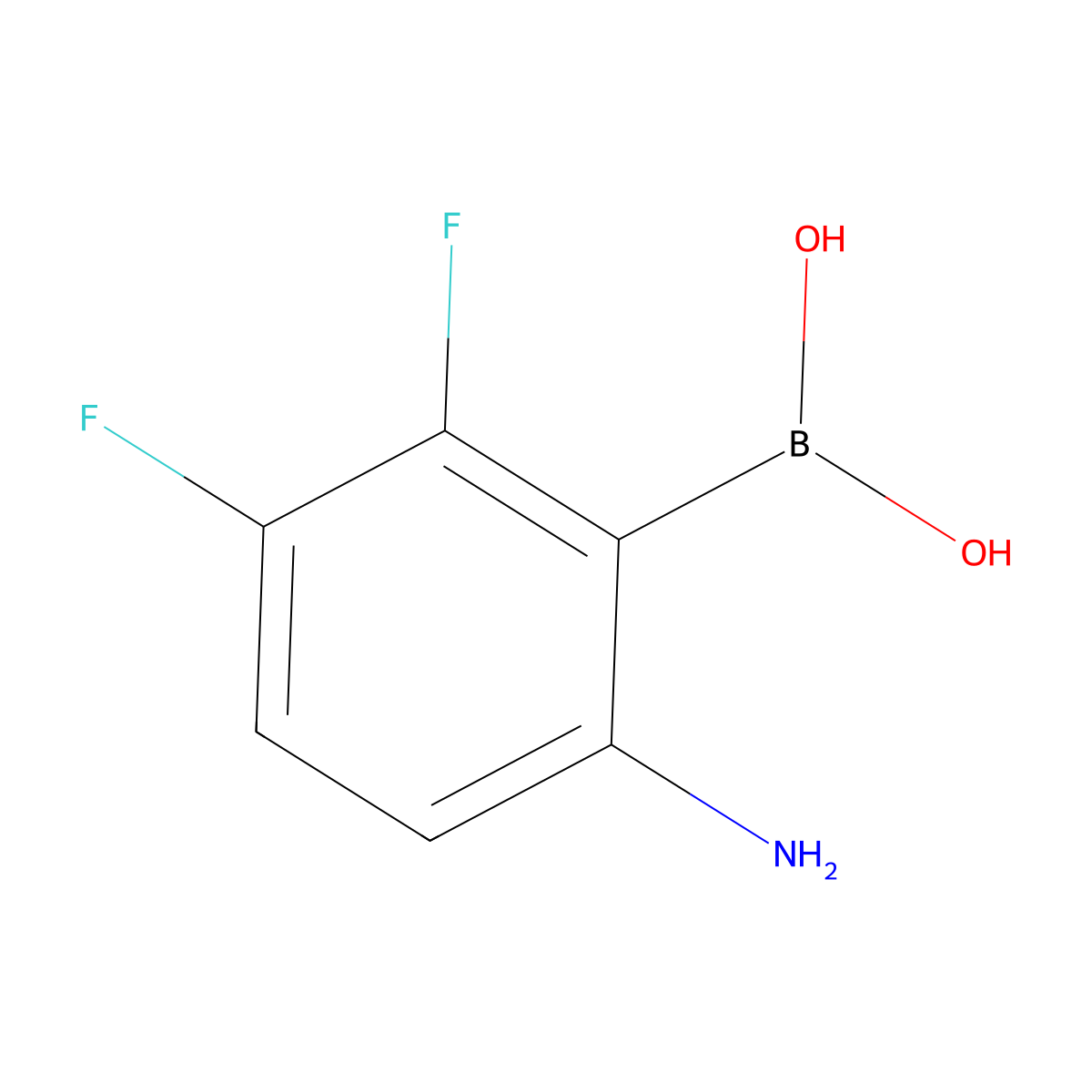 6-Amino-2,3-difluorophenylboronic Acid molecular structure, CAS 2096338-47-3