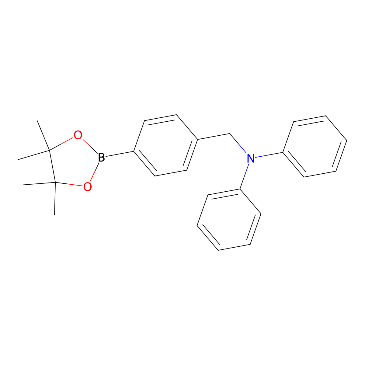 Diphenyl-[4-(4,4,5,5-tetramethyl-[1,3,2]dioxaborolan-2-yl)-benzyl]-amine molecular structure, CAS 2096338-53-1