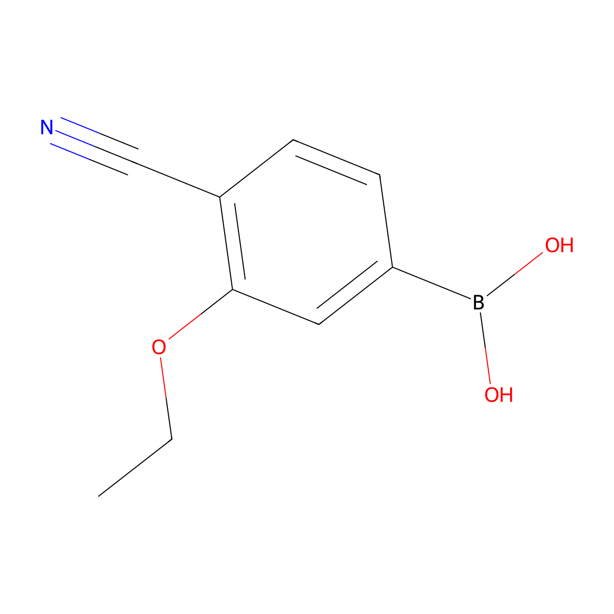 4-Cyano-3-ethoxyphenylboronic acid molecular structure, CAS 2096338-63-3