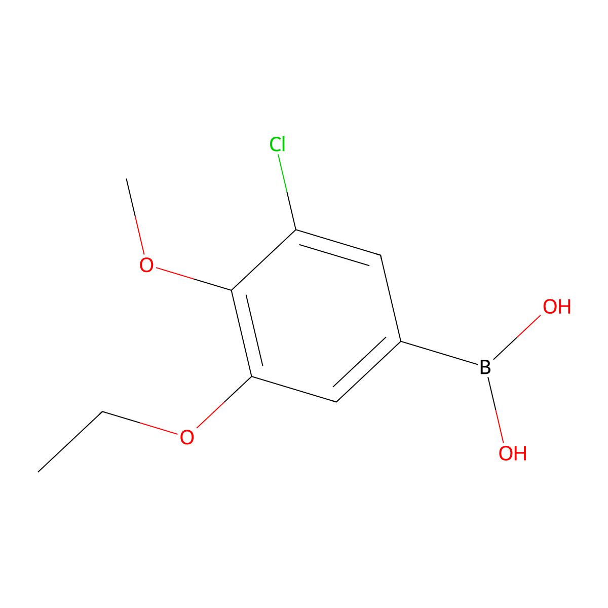 3-Chloro-5-ethoxy-4-methoxyphenylboronic acid molecular structure, CAS 2096338-67-7