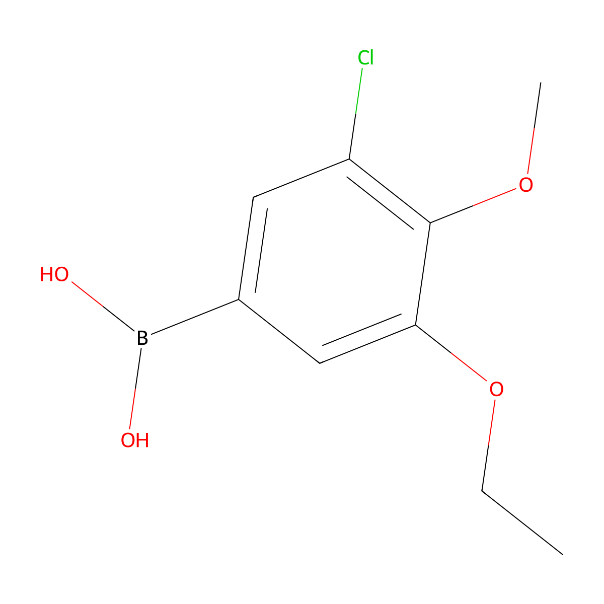 3-Chloro-5-ethoxy-4-methoxyphenylboronic acid molecular structure, CAS 2096338-67-7
