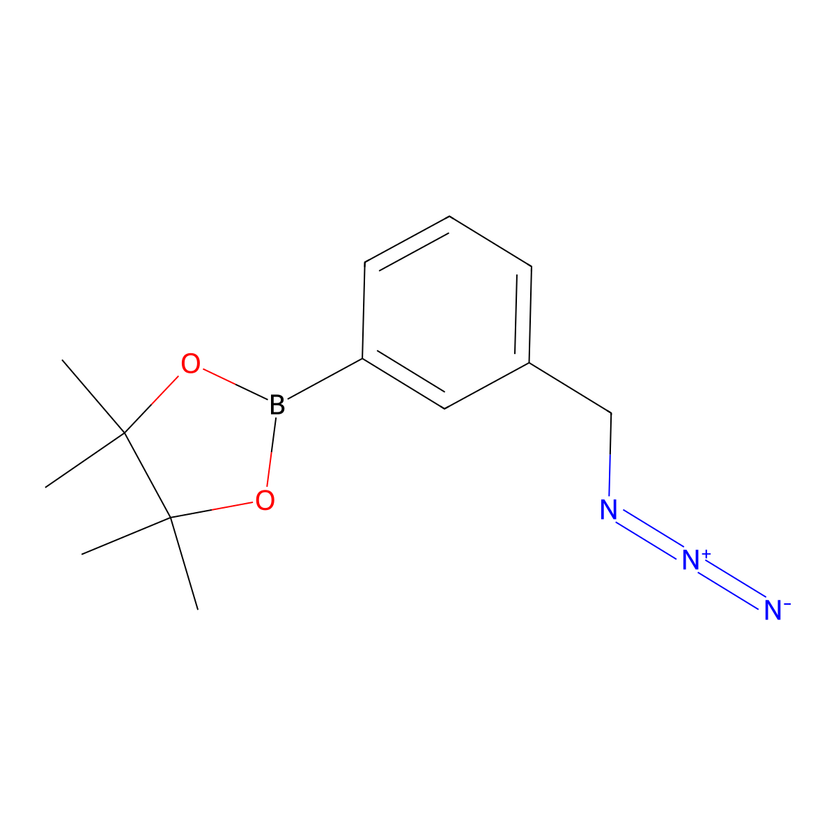 2-(3-(Azidomethyl)phenyl)-4,4,5,5-tetramethyl-1,3,2-dioxaborolane molecular structure, CAS 2096338-71-3