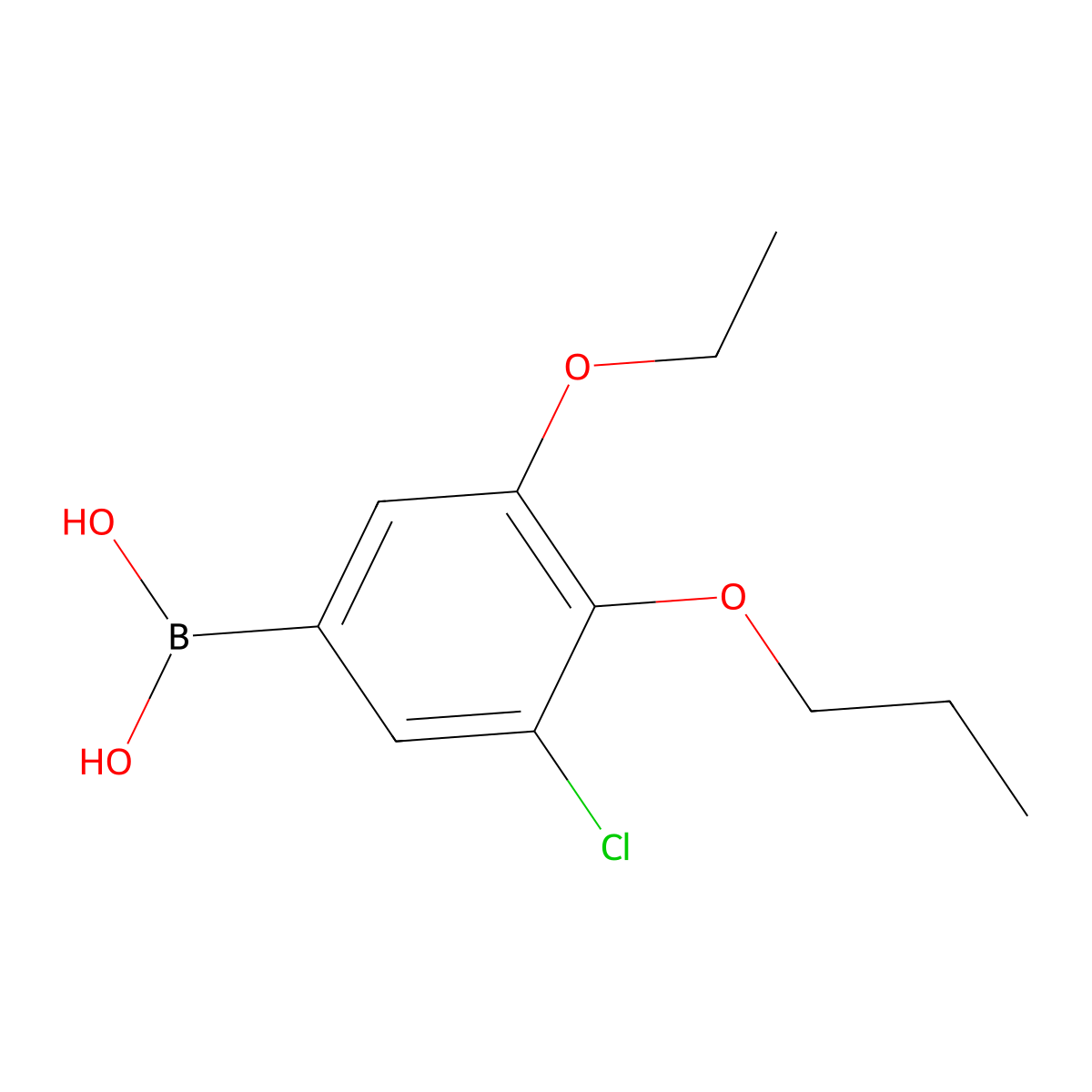 3-Chloro-5-ethoxy-4-propoxyphenylboronic acid molecular structure, CAS 2096338-74-6