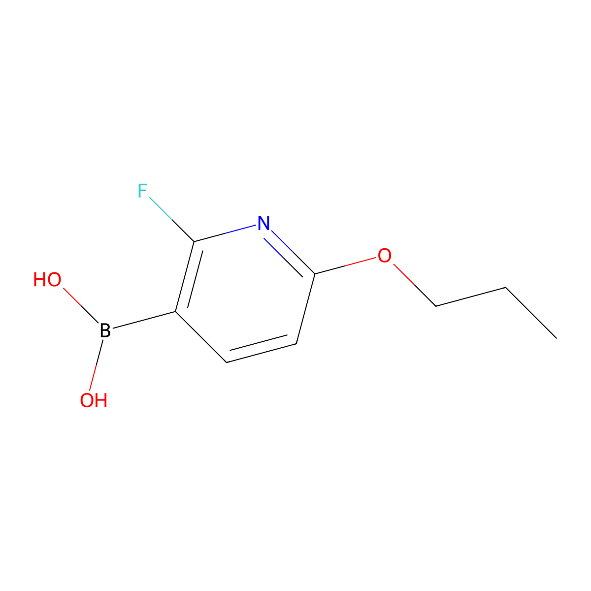 2-Fluoro-6-propoxypyridine-3-boronic acid molecular structure, CAS 2096338-78-0