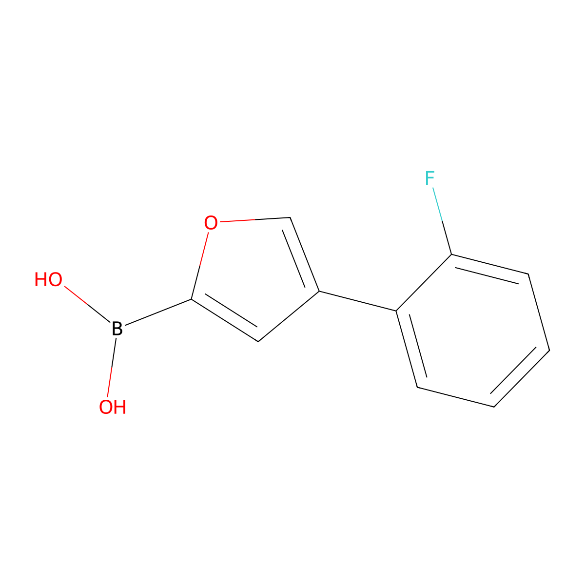 4-(2-Fluorophenyl)furan-2-boronic acid molecular structure, CAS 2096338-79-1
