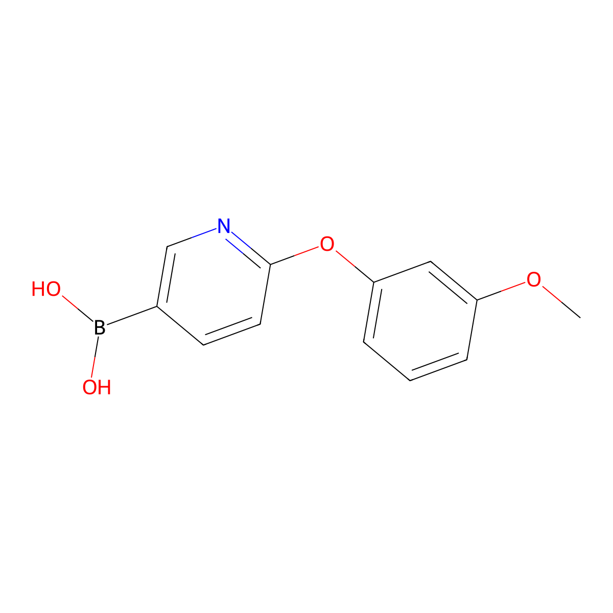 6-(3-Methoxyphenoxy)pyridine-3-boronic acid molecular structure, CAS 2096338-80-4