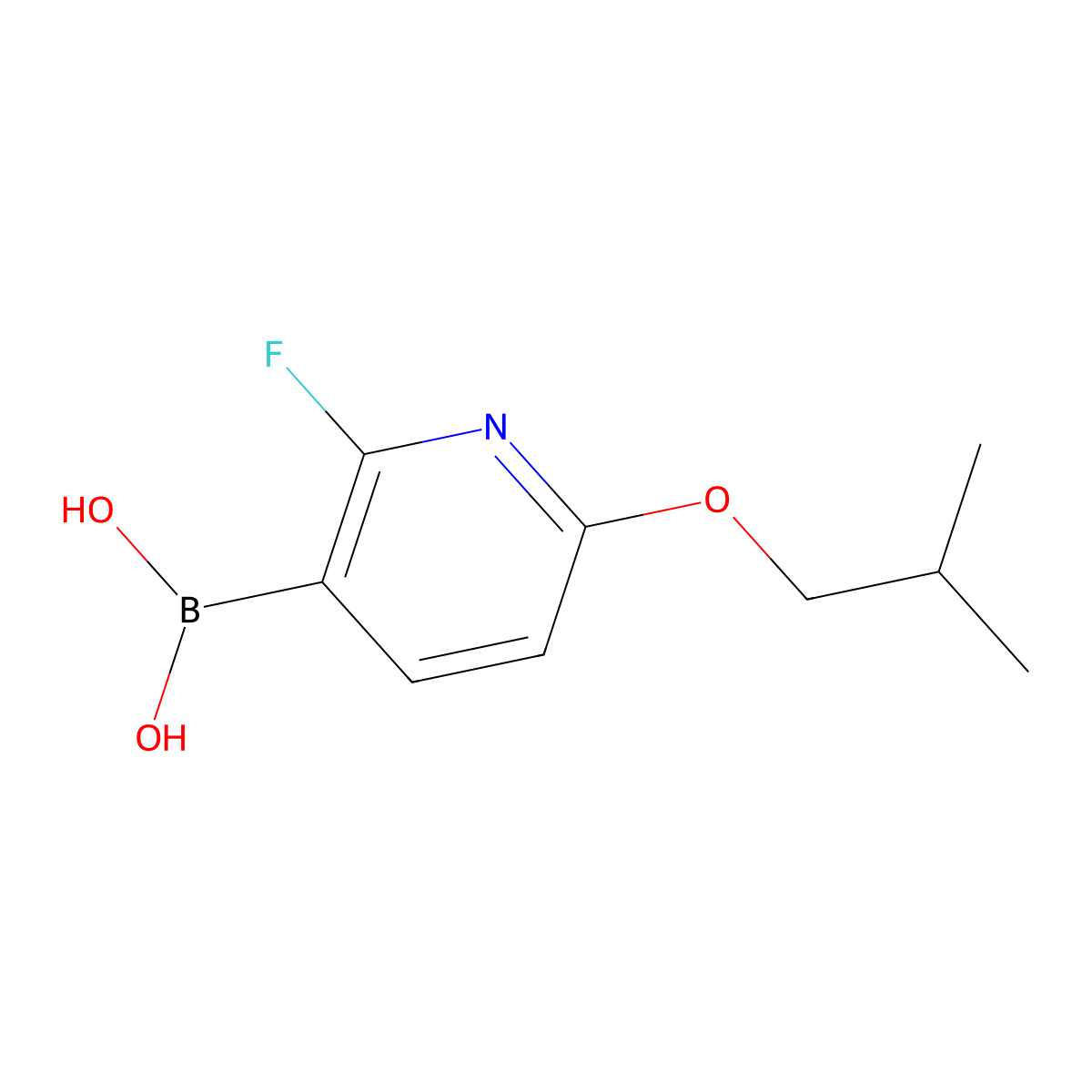 2-Fluoro-6-isobutoxypyridine-3-boronic acid molecular structure, CAS 2096338-82-6