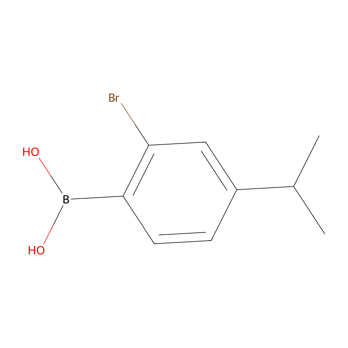 2-Bromo-4-isopropylphenylboronic acid molecular structure, CAS 2096338-86-0