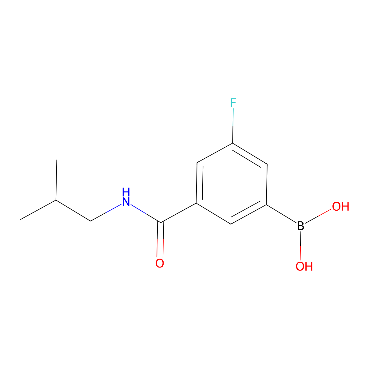 3-Fluoro-5-(isobutylcarbamoyl)benzeneboronic acid molecular structure, CAS 2096338-93-9