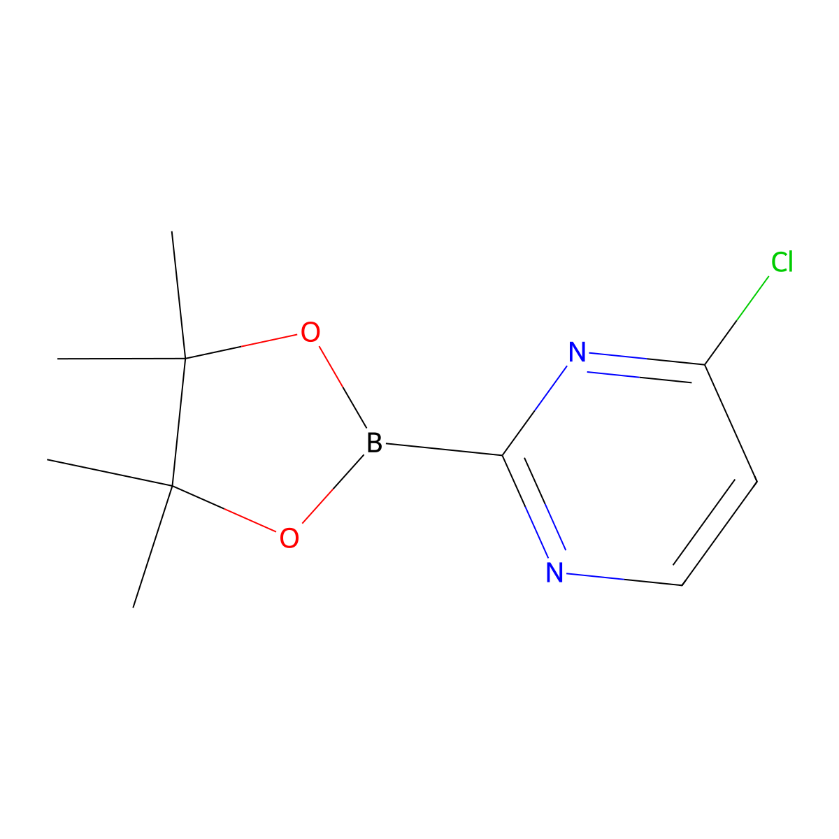 4-Chloro-2-(4,4,5,5-tetramethyl-1,3,2-dioxaborolan-2-YL)pyrimidine molecular structure, CAS 2096339-02-3