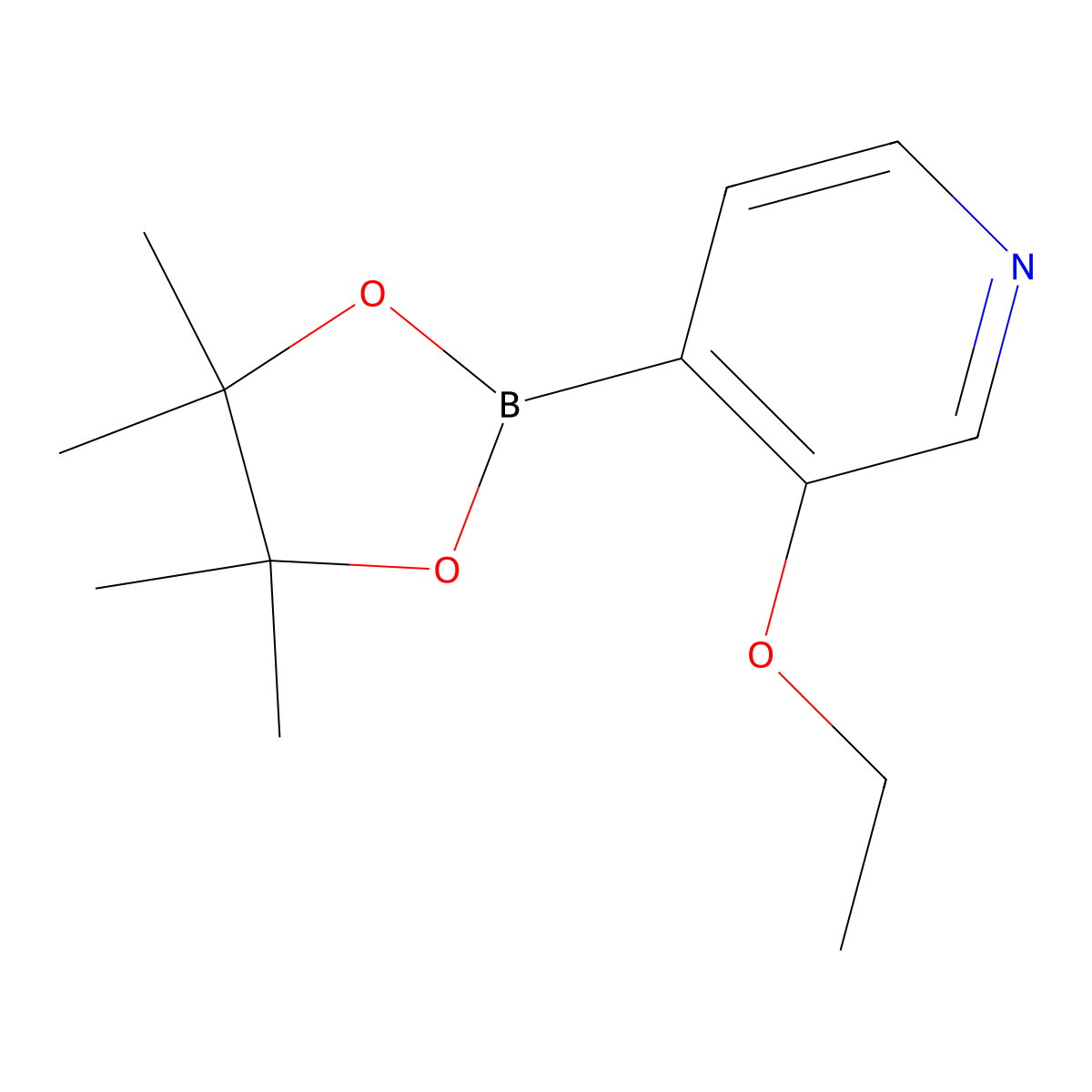 3-Ethoxy-4-(4,4,5,5-tetramethyl-1,3,2-dioxaborolan-2-YL)pyridine molecular structure, CAS 2096339-09-0