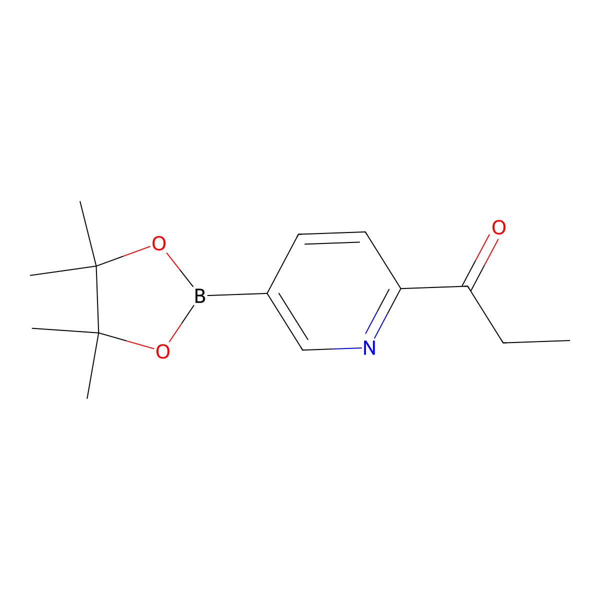 6-(Propionyl)pyridine-3-boronic acid pinacol ester molecular structure, CAS 2096339-22-7