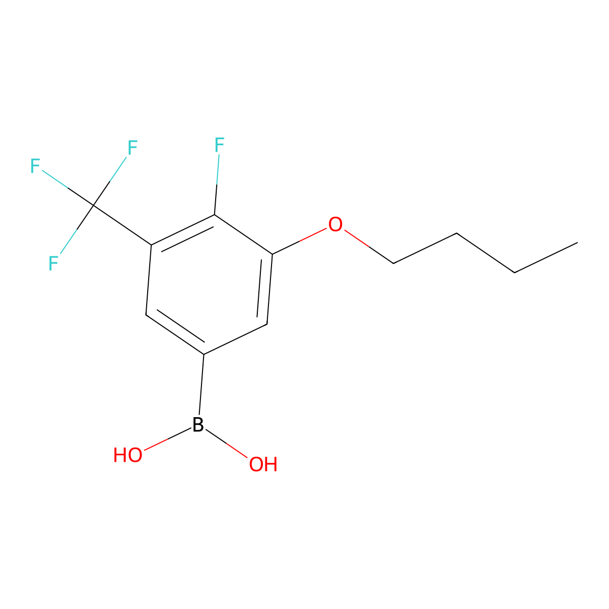 3-Butoxy-4-fluoro-5-(trifluoromethyl)phenylboronic acid molecular structure, CAS 2096339-47-6