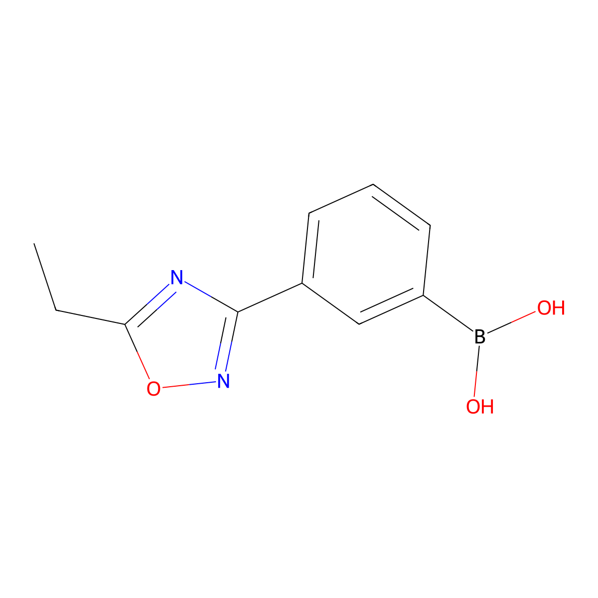 3-(5-Ethyl-1,2,4-oxadiazol-3-yl)phenylboronic acid molecular structure, CAS 2096339-56-7