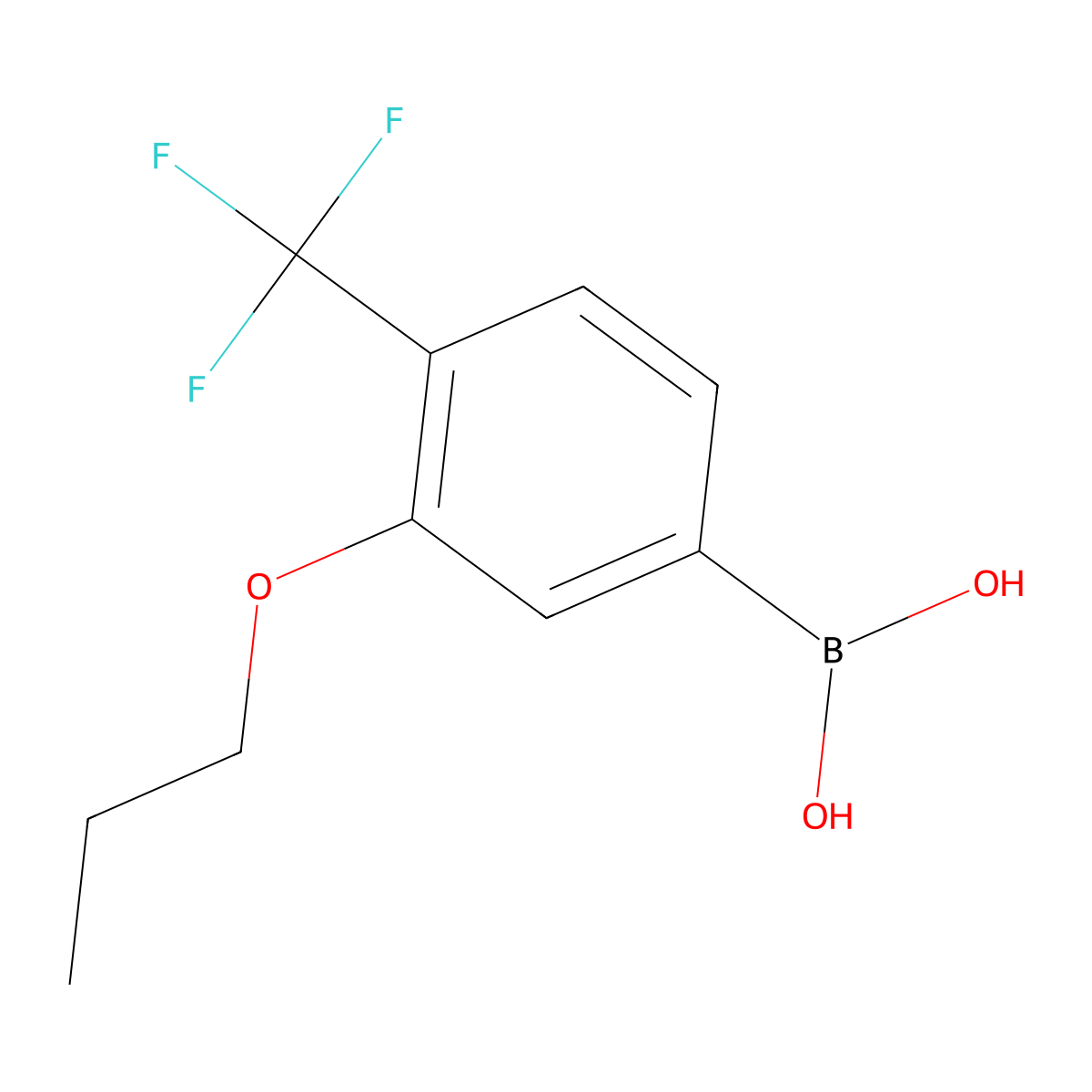3-Propoxy-4-(trifluoromethyl)phenylboronic acid molecular structure, CAS 2096339-59-0