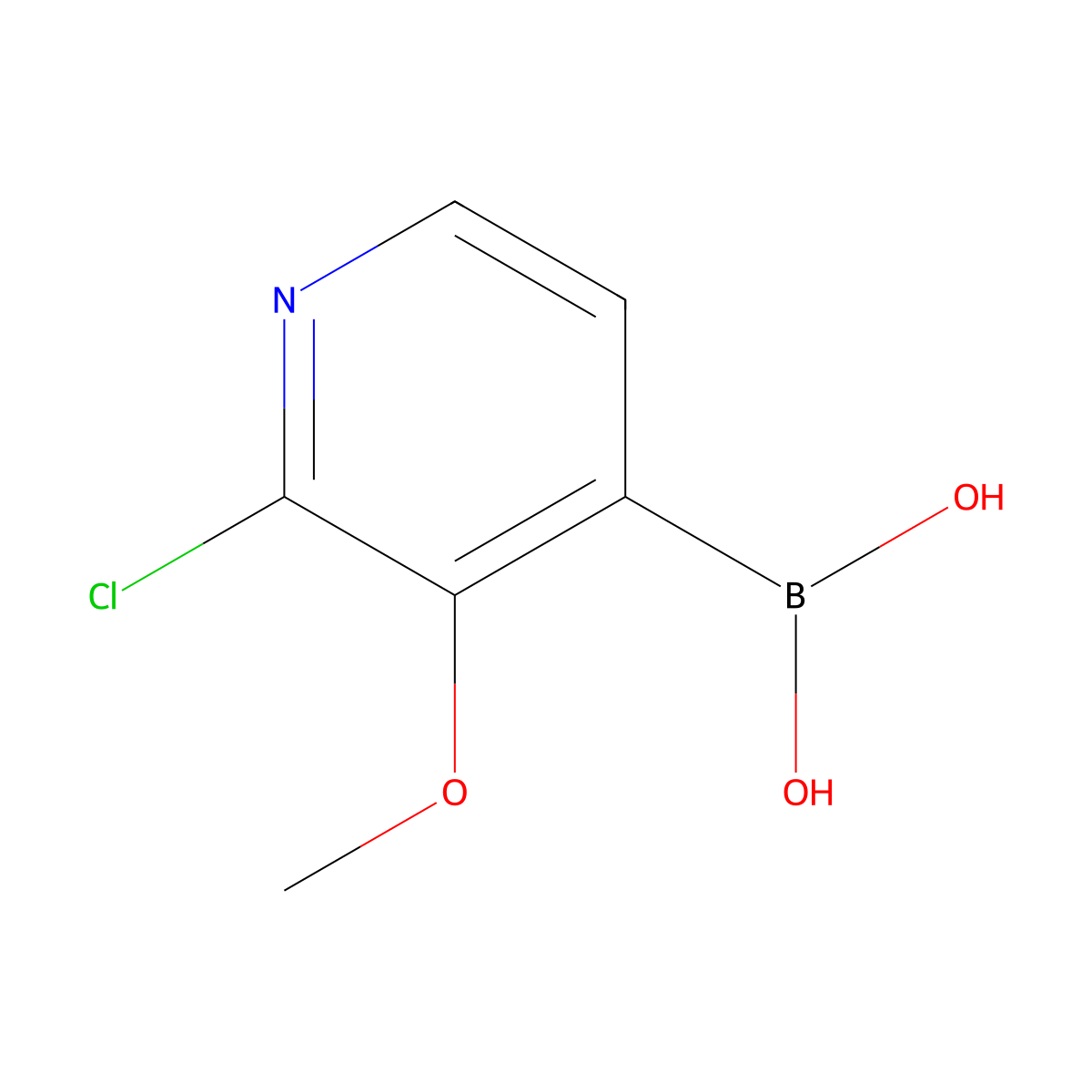 2-Chloro-3-methoxypyridine-4-boronic acid molecular structure, CAS 2096339-60-3