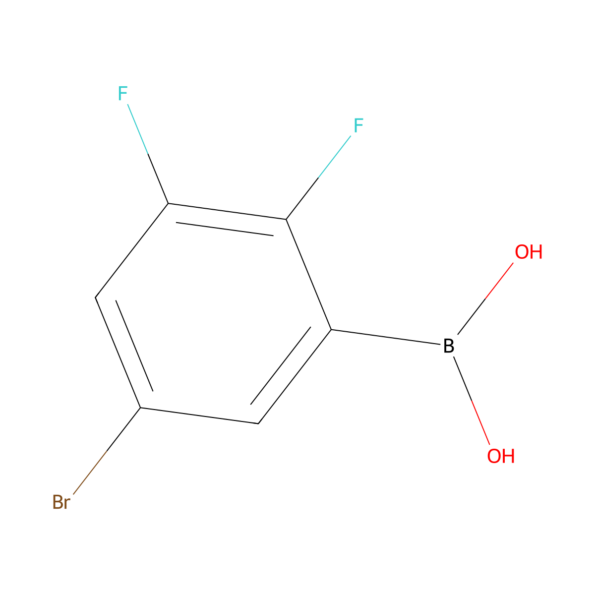 5-Bromo-2,3-difluorophenylboronic acid molecular structure, CAS 2096339-65-8