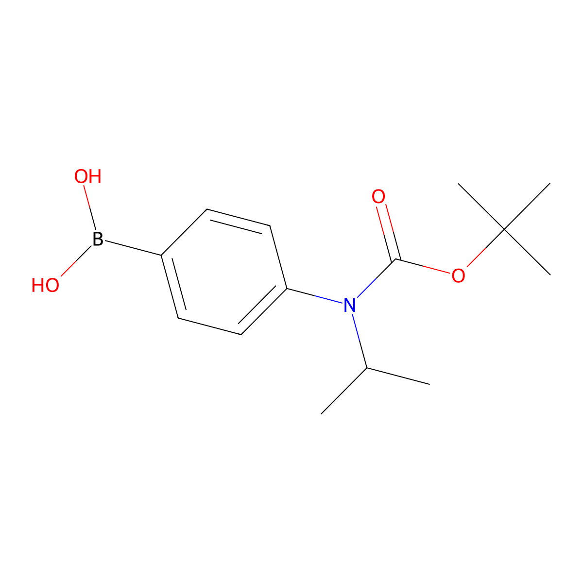 4-(Tert-butoxycarbonyl-isopropylamino)-benzeneboronic acid molecular structure, CAS 2096339-73-8