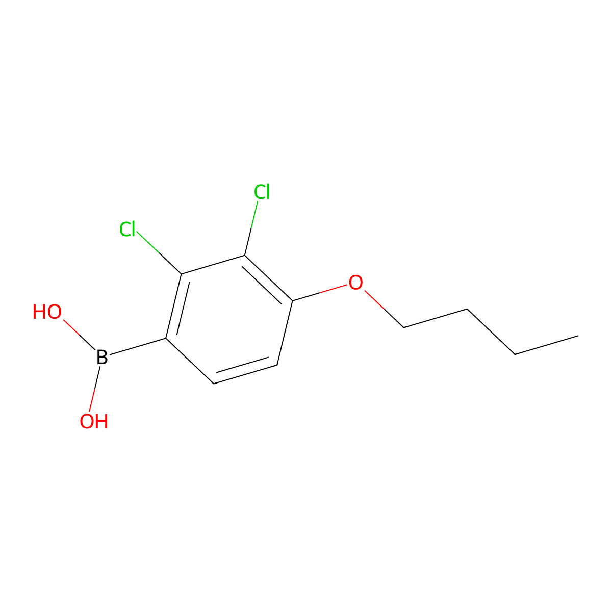 4-Butoxy-2,3-dichlorophenylboronic acid molecular structure, CAS 2096339-74-9