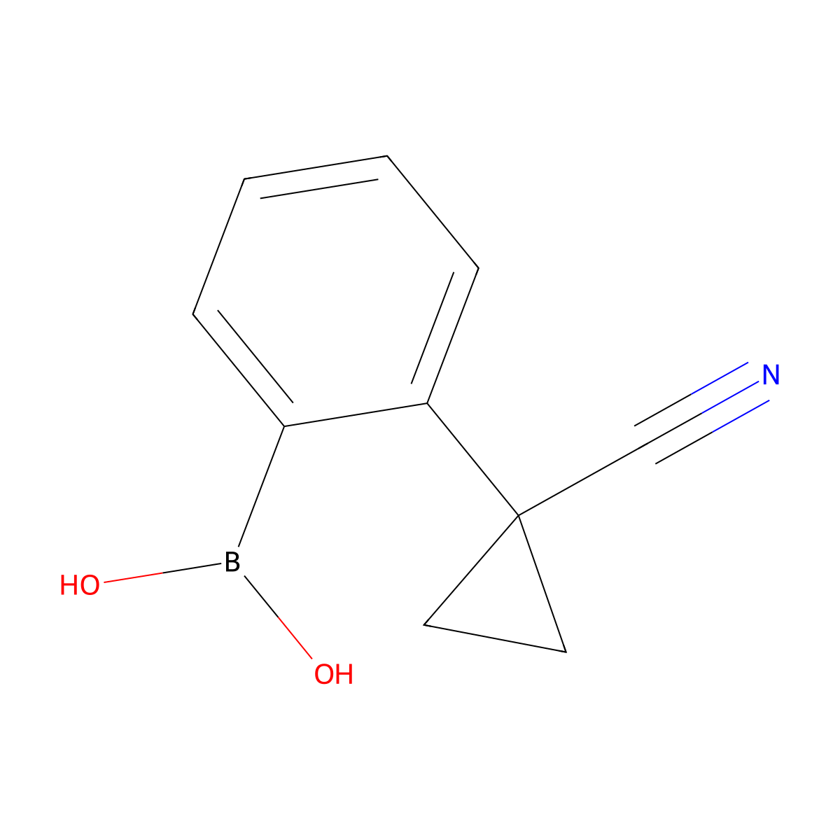 2-(1-Cyanocyclopropyl)phenylboronic acid molecular structure, CAS 2096339-75-0