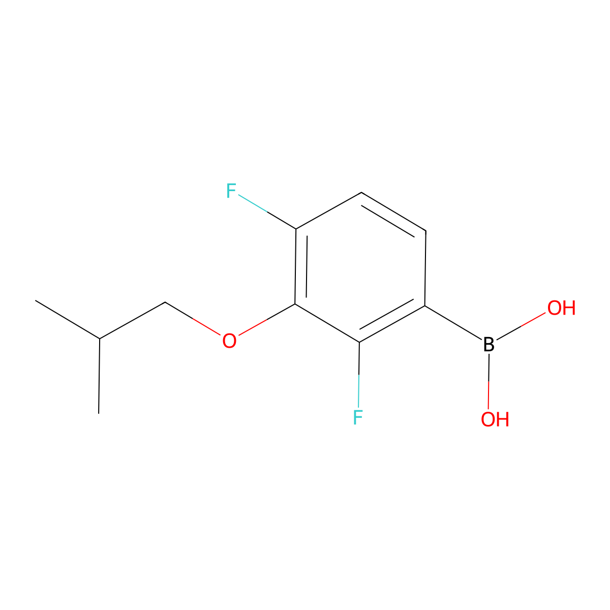 2,4-Difluoro-3-isobutoxyphenylboronic acid molecular structure, CAS 2096339-89-6