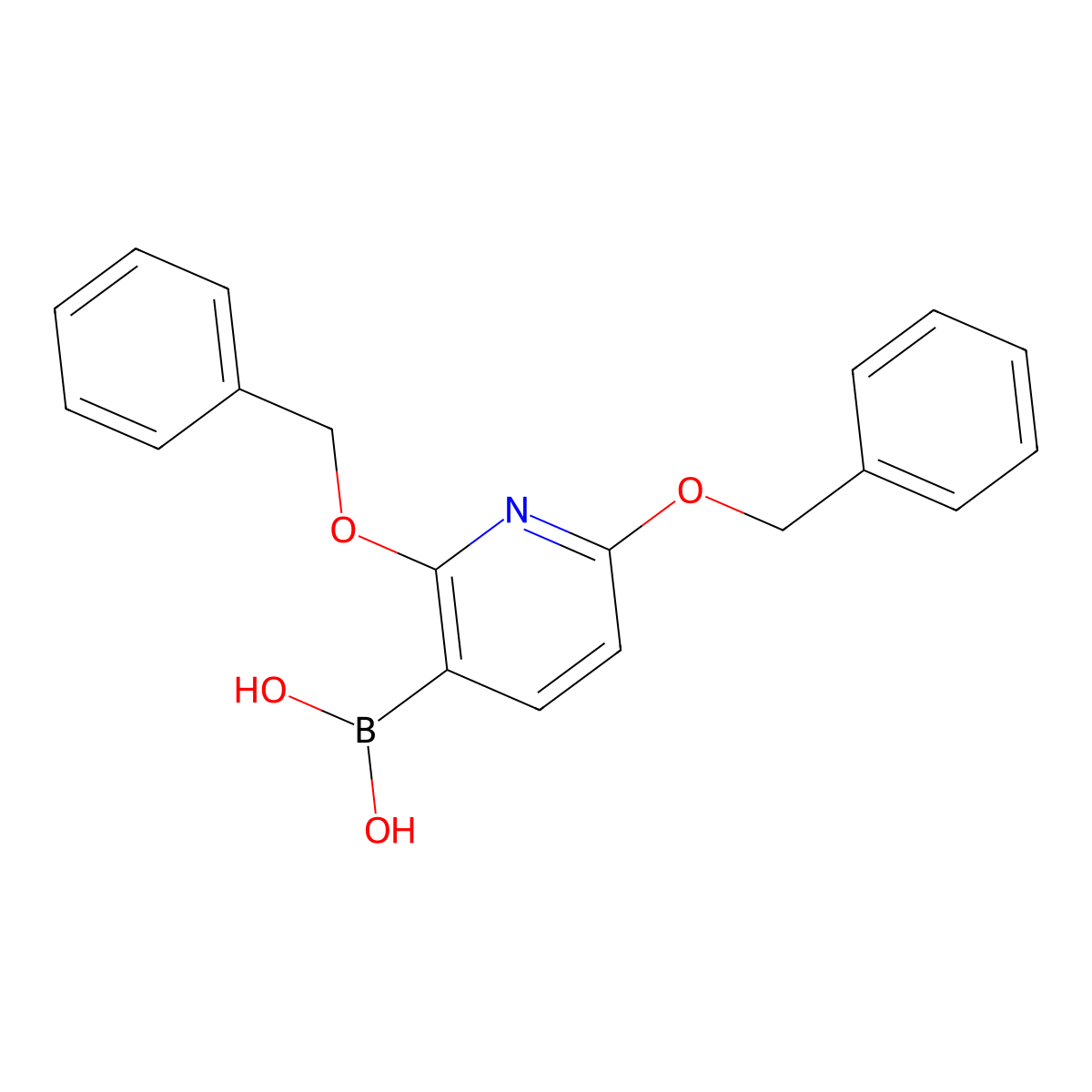 [2,6-Bis(benzyloxy)pyridin-3-yl]boronic acid molecular structure, CAS 2096339-92-1