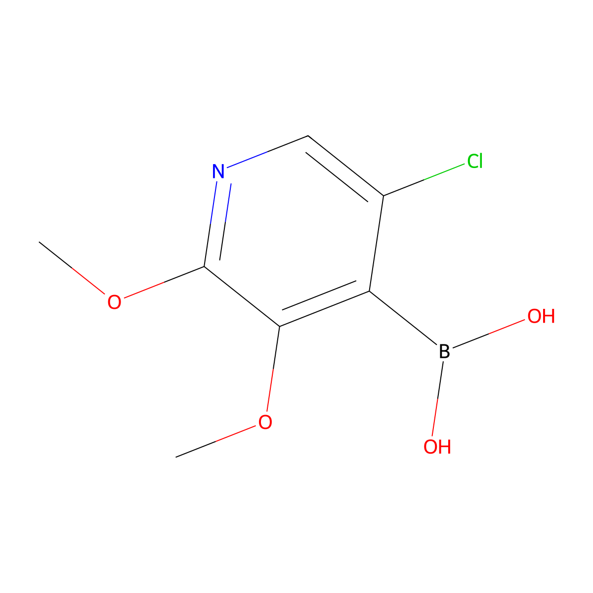 5-Chloro-2,3-dimethoxypyridine-4-boronic acid molecular structure, CAS 2096339-93-2