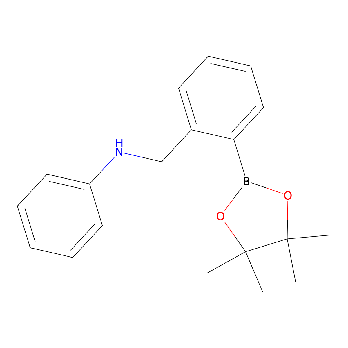 N-(2-(4,4,5,5-Tetramethyl-1,3,2-dioxaborolan-2-yl)benzyl)aniline molecular structure, CAS 2096340-05-3
