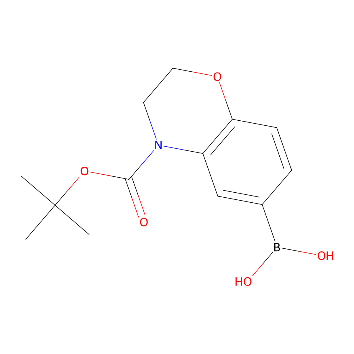 (4-(tert-Butoxycarbonyl)-3,4-dihydro-2H-benzo[b][1,4]oxazin-6-yl)boronic acid molecular structure, CAS 2096340-12-2