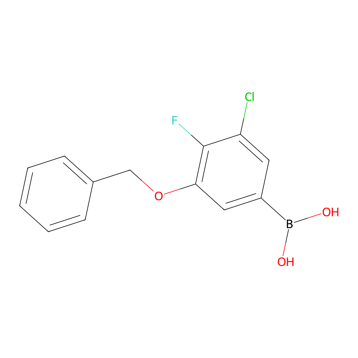 [3-(Benzyloxy)-5-chloro-4-fluorophenyl]boronic acid molecular structure, CAS 2096340-14-4