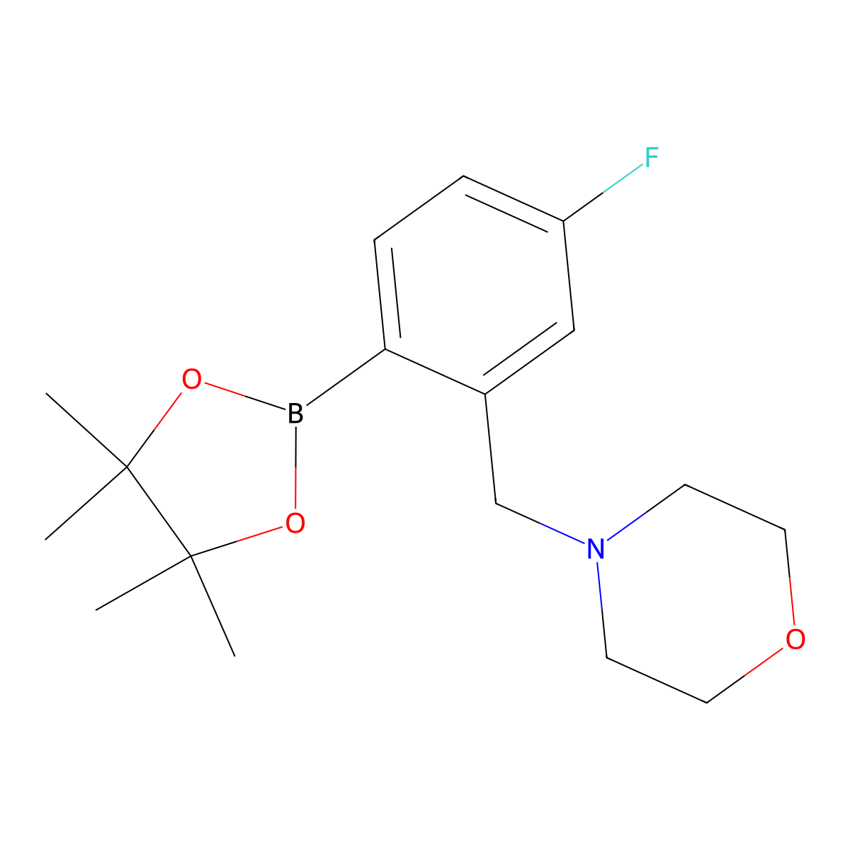 4-Fluoro-2-(morpholinomethyl)phenylboronic Acid Pinacol Ester molecular structure, CAS 2096340-33-7