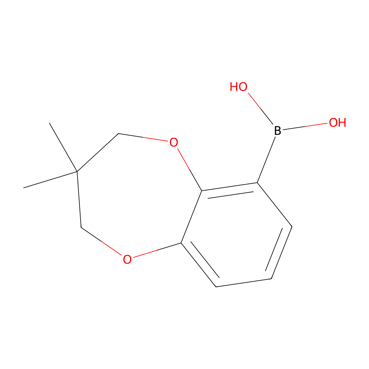 3,3-Dimethyl-2,4-dihydro-1,5-benzodioxepine-6-boronic acid molecular structure, CAS 2096341-50-1