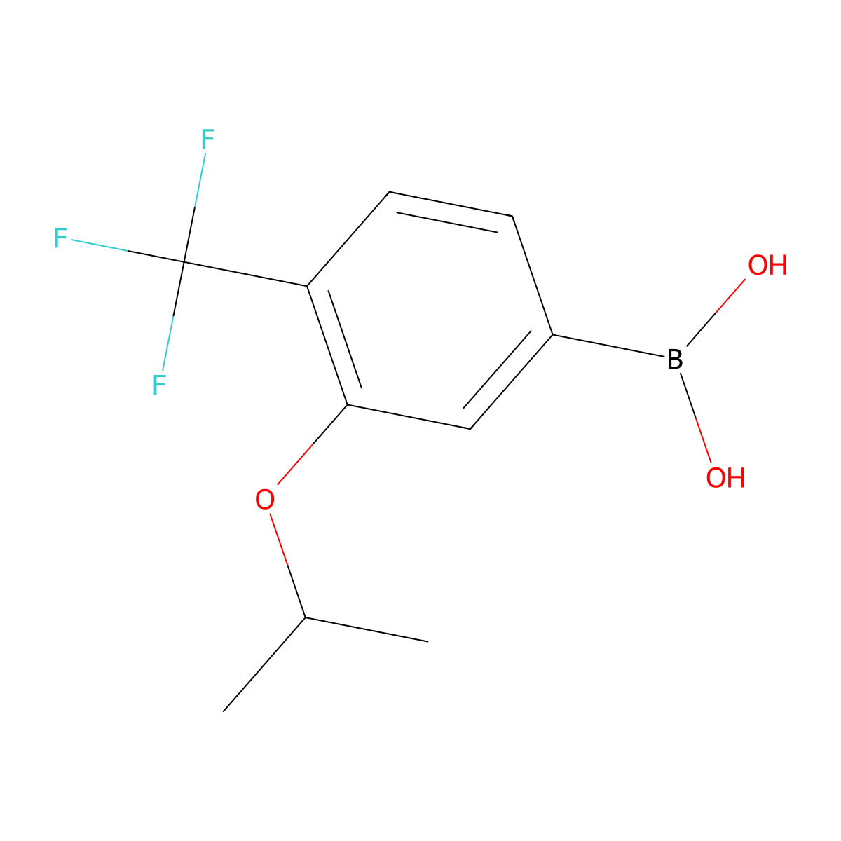 3-Isopropoxy-4-(trifluoromethyl)phenylboronic acid molecular structure, CAS 2096341-53-4