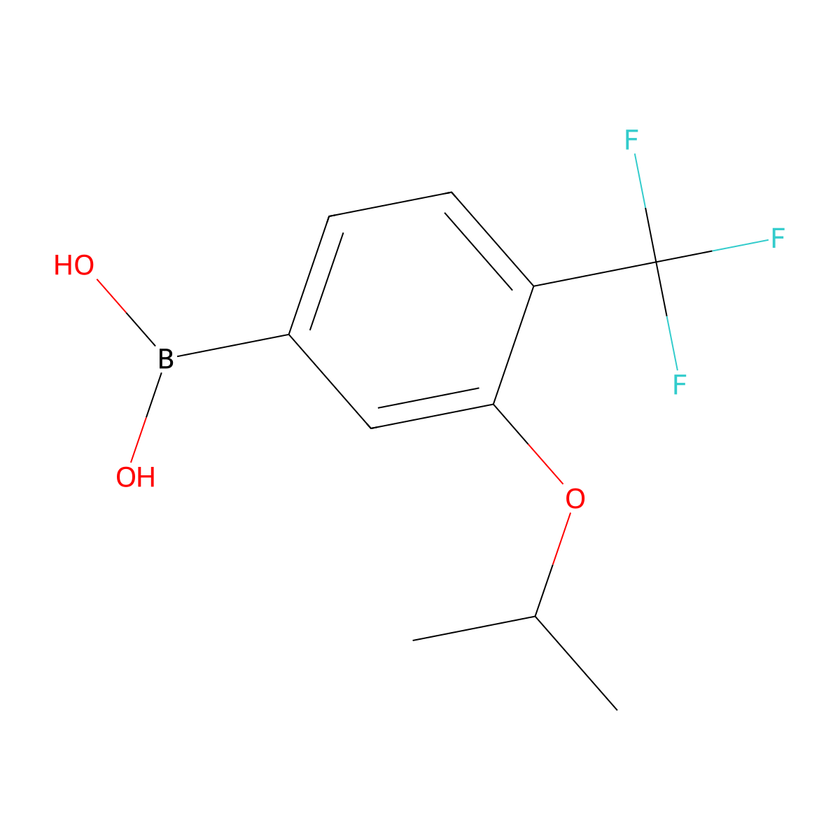 3-Isopropoxy-4-(trifluoromethyl)phenylboronic acid molecular structure, CAS 2096341-53-4