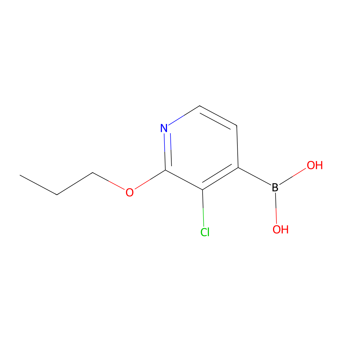 3-Chloro-2-propoxypyridine-4-boronic acid molecular structure, CAS 2096341-56-7
