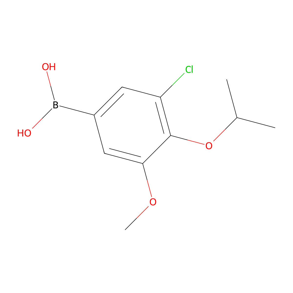 3-Chloro-4-isopropoxy-5-methoxyphenylboronic acid molecular structure, CAS 2096341-61-4