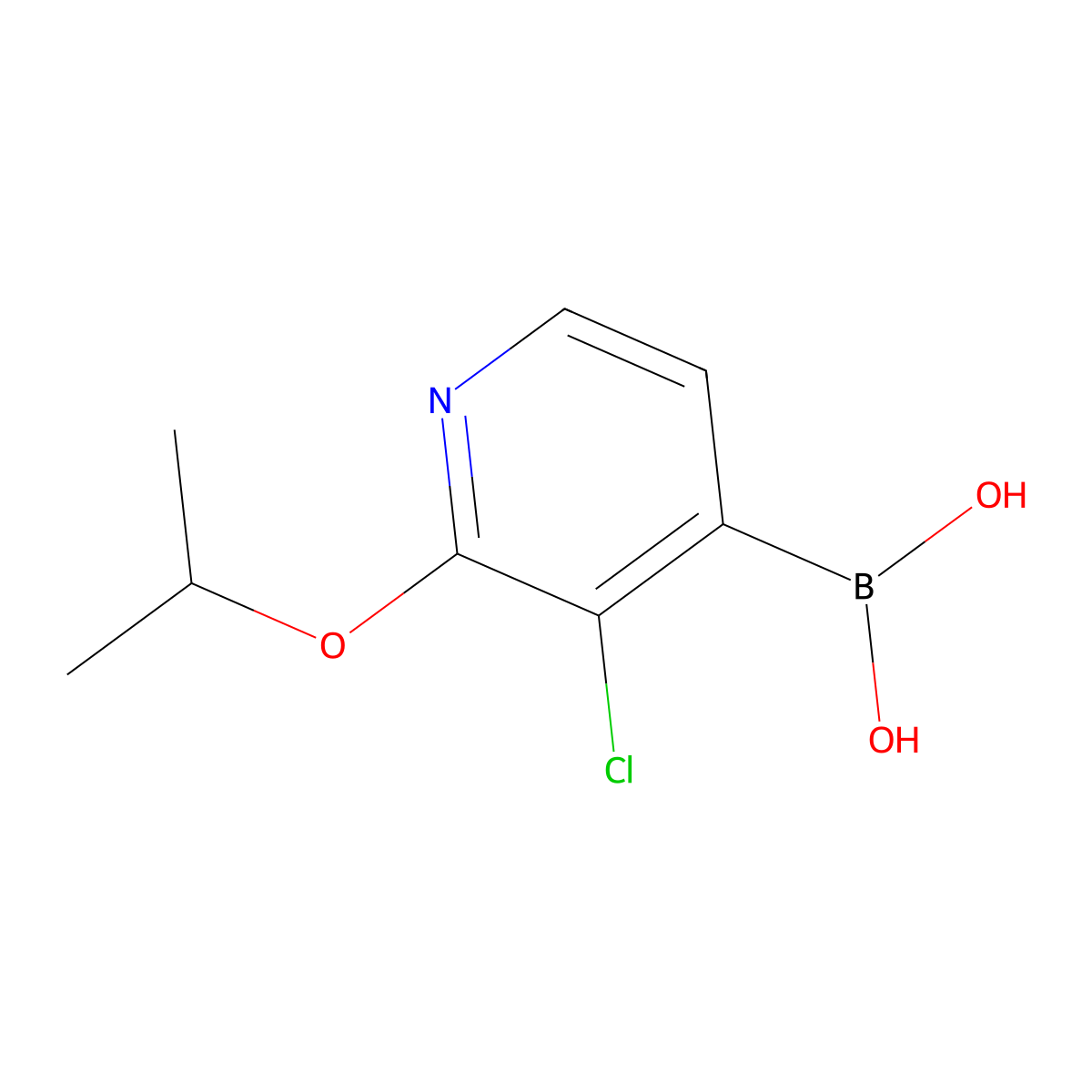 3-Chloro-2-isopropoxypyridine-4-boronic acid molecular structure, CAS 2096341-71-6