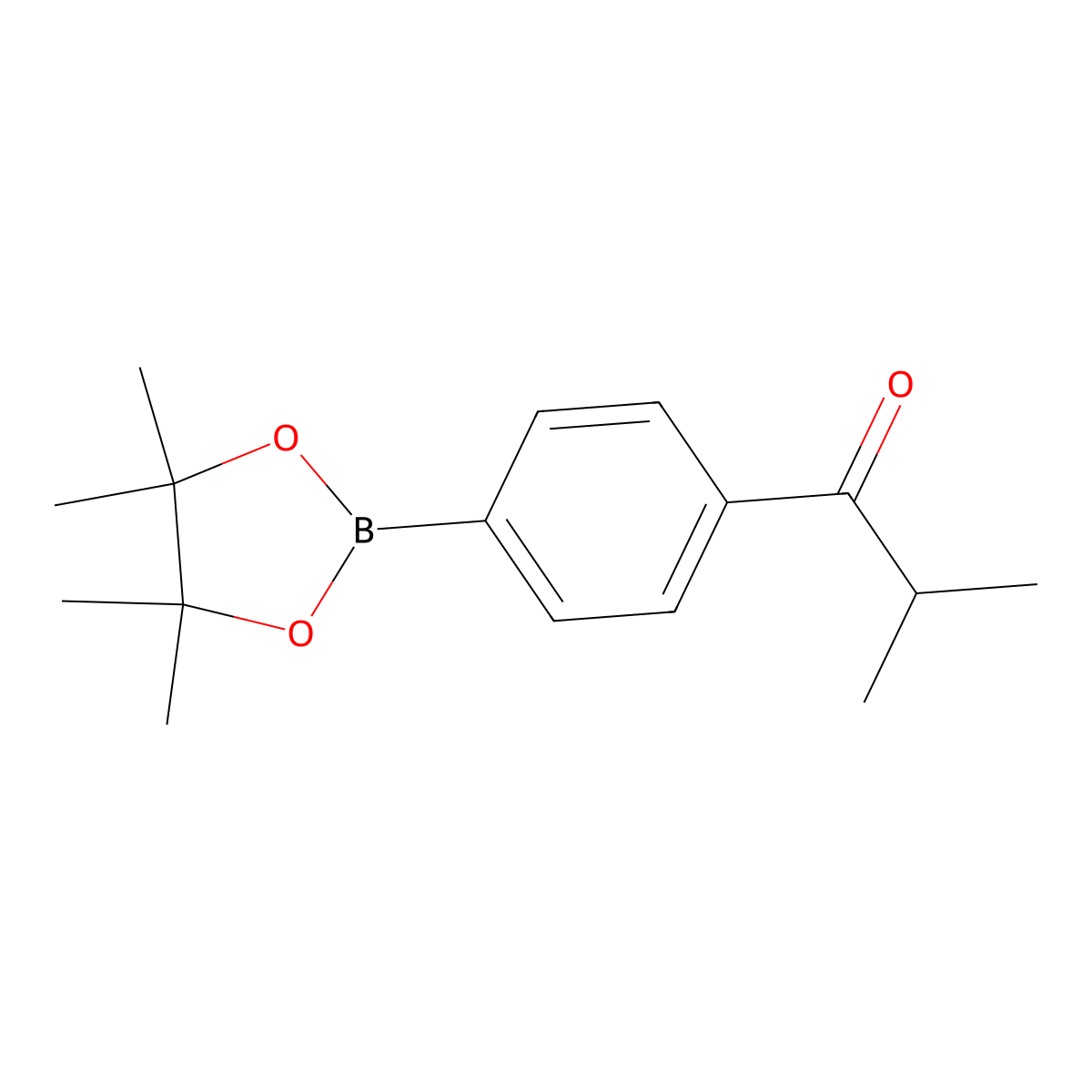 4-Isobutyrylphenylboronic acid pinacol ester molecular structure, CAS 2096341-83-0