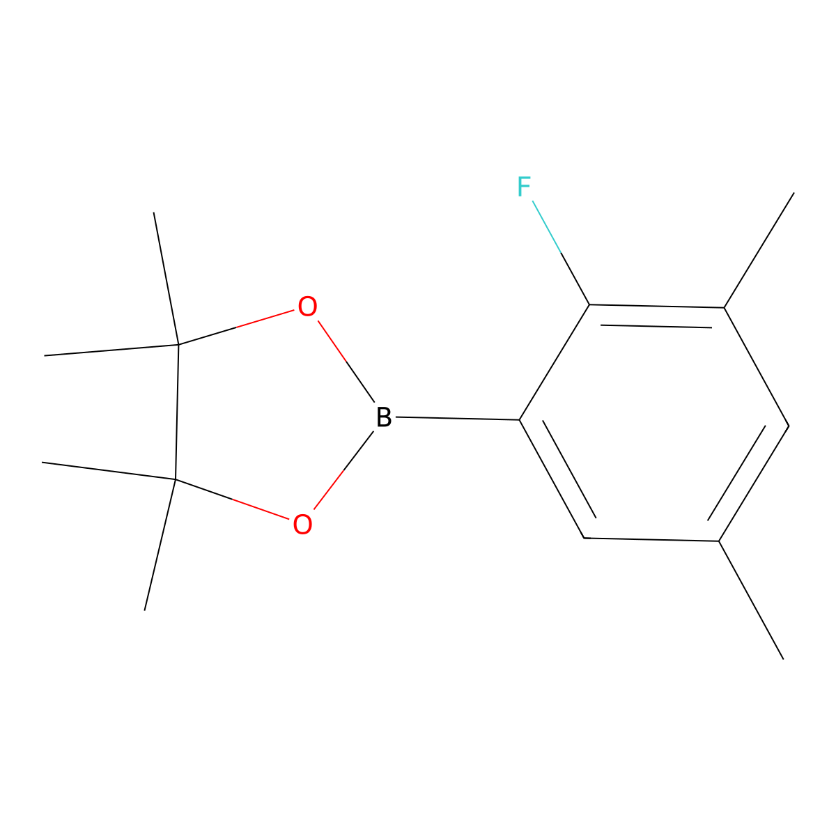 2-(2-Fluoro-3,5-dimethylphenyl)-4,4,5,5-tetramethyl-1,3,2-dioxaborolane molecular structure, CAS 2096341-90-9