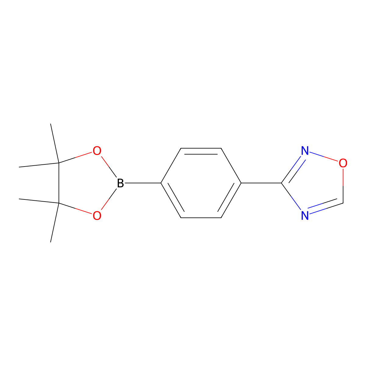 3-[4-(Tetramethyl-1,3,2-dioxaborolan-2-yl)phenyl]-1,2,4-oxadiazole molecular structure, CAS 2096341-96-5