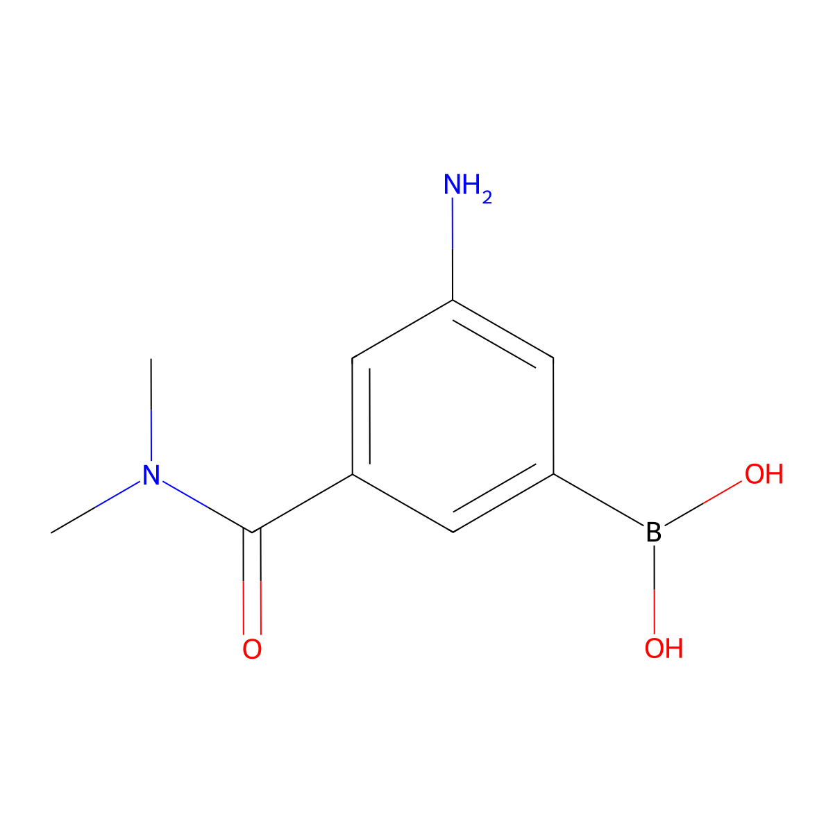 3-Amino-5-(dimethylcarbamoyl)phenylboronic acid molecular structure, CAS 2096342-13-9