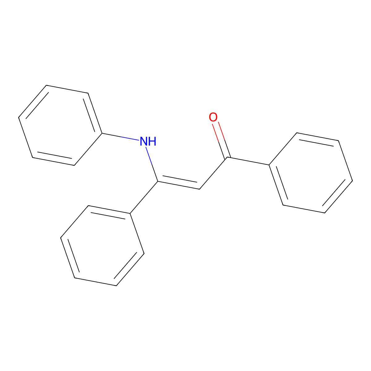 3-Anilino-1,3-diphenylprop-2-en-1-one molecular structure, CAS 20964-94-7