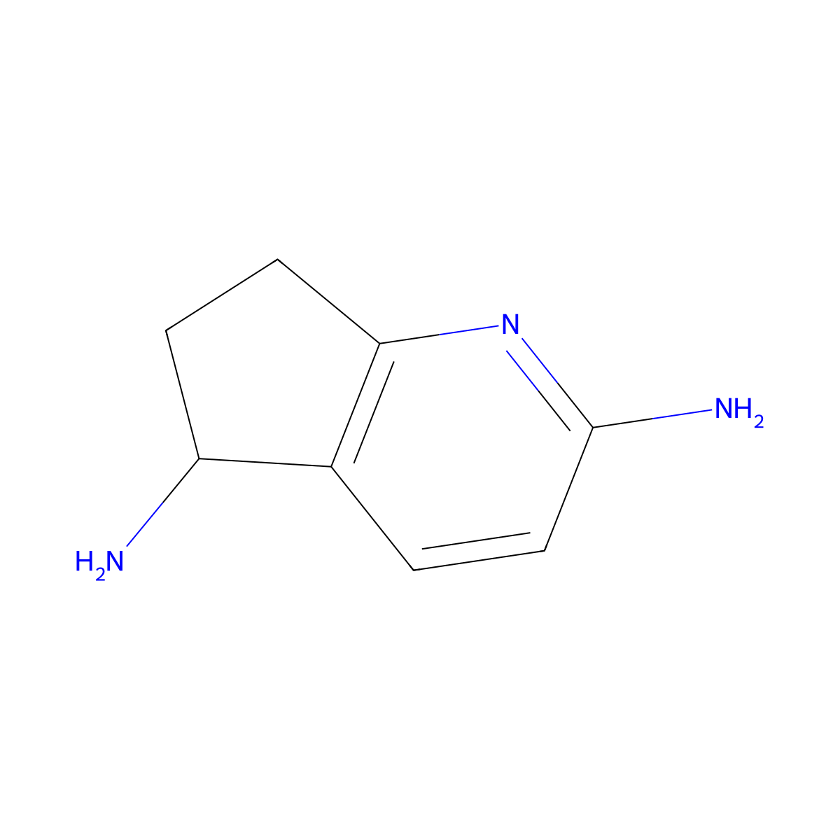 6,7-dihydro-5H-cyclopenta[b]pyridine-2,5-diamine molecular structure, CAS 2096419-55-3
