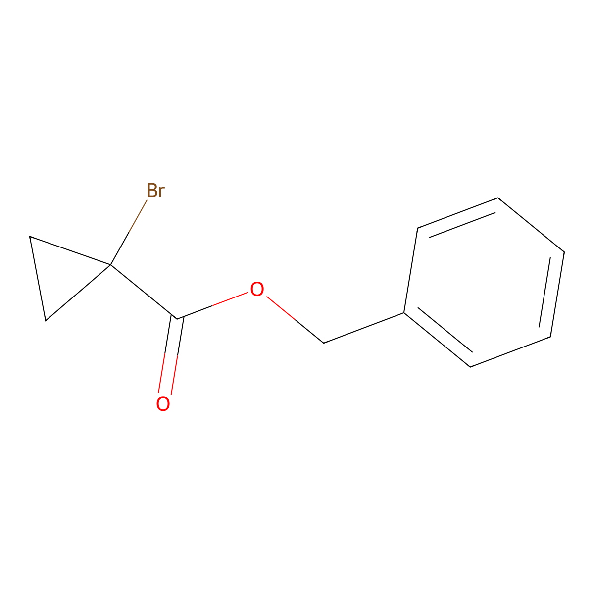 Benzyl 1-bromocyclopropane-1-carboxylate molecular structure, CAS 2096442-81-6