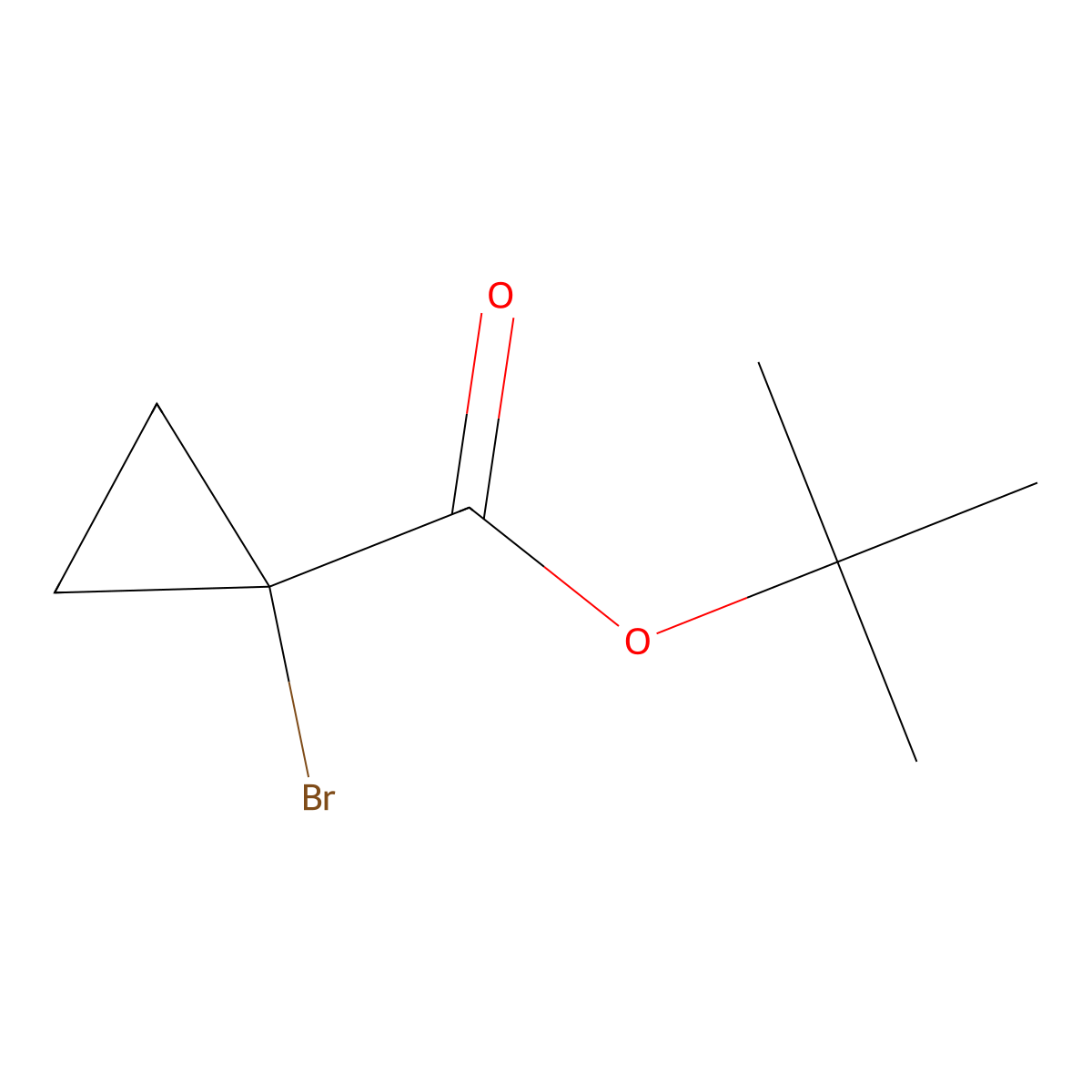 tert-Butyl 1-bromocyclopropanecarboxylate molecular structure, CAS 2096442-82-7
