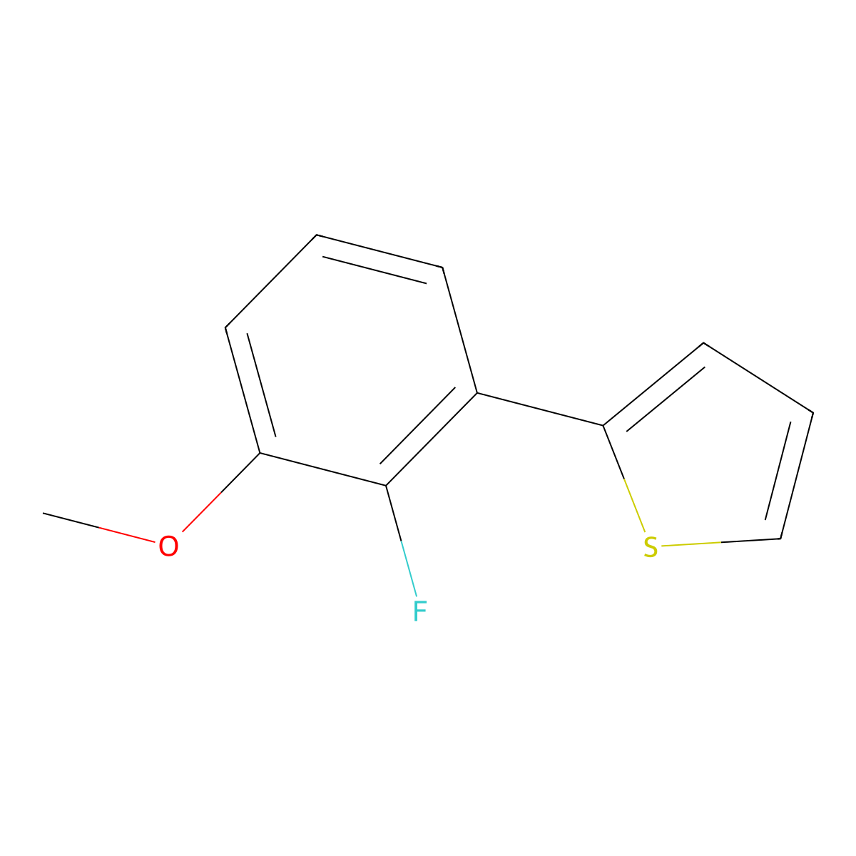 2-(2-Fluoro-3-methoxyphenyl)thiophene molecular structure, CAS 2096454-17-8