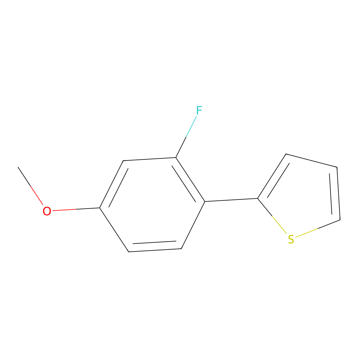 2-(2-Fluoro-4-methoxyphenyl)thiophene molecular structure, CAS 2096454-18-9