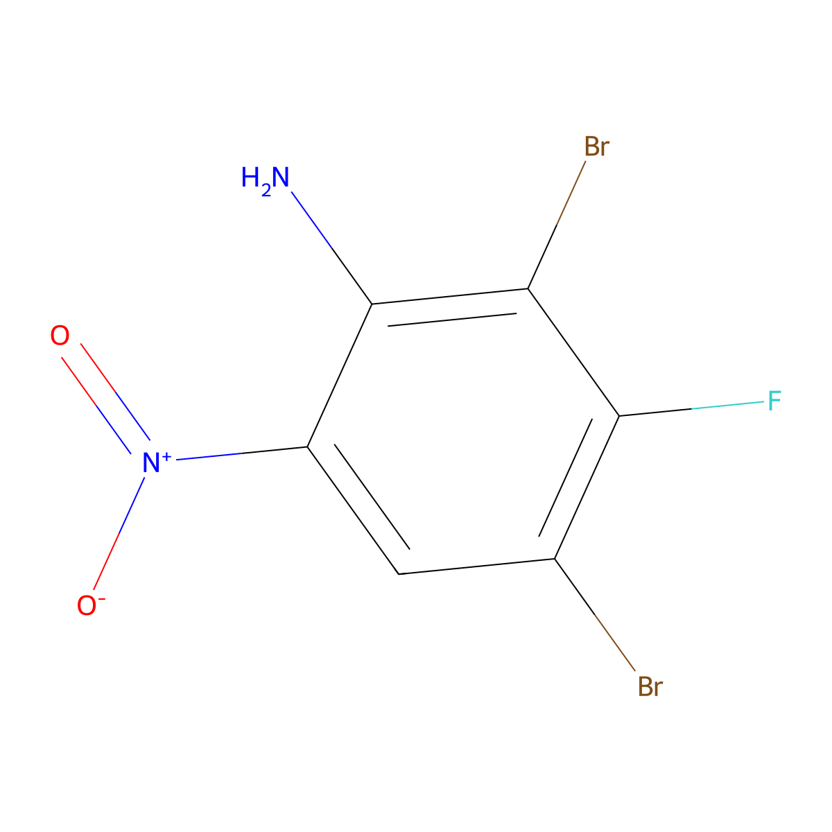 4,6-Dibromo-5-fluoro-2-nitroaniline molecular structure, CAS 2096454-53-2