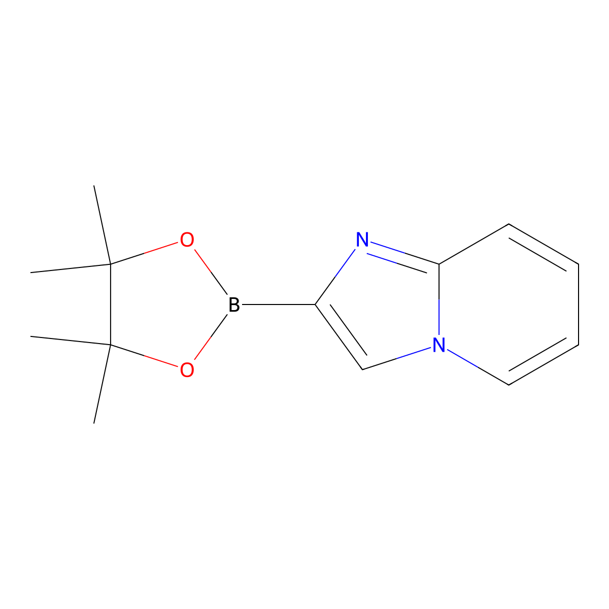 2-(Tetramethyl-1,3,2-dioxaborolan-2-yl)imidazo[1,2-a]pyridine molecular structure, CAS 2096459-08-2