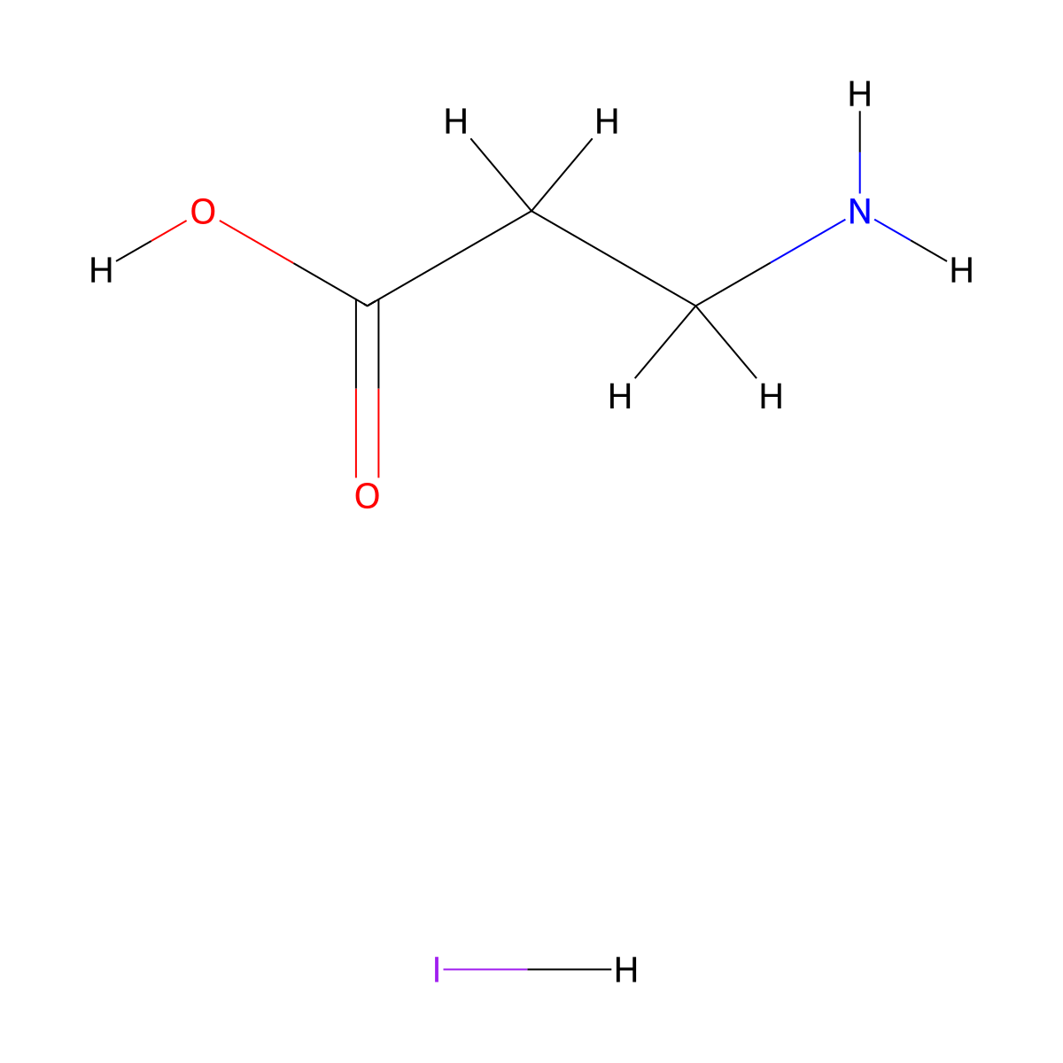 beta-Alanine Hydroiodide (Low water content) molecular structure, CAS 2096495-59-7